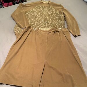 Nine & Co. Brown A-Line Skirt and Sweater Set